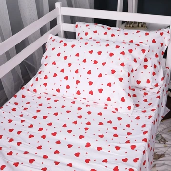 Простынь на резинке MirSon Фланель 015 Love 90x200 см (2200009653063)