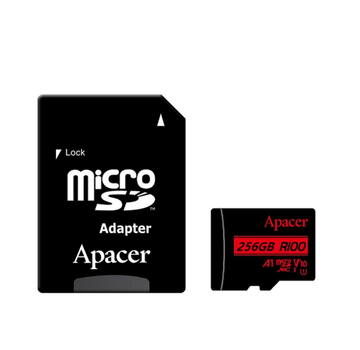 Карта памяти microSDXC (UHS-1) Apacer 256Gb class 10 V10 A1 R100MB/s (adapter SD) AP256GMCSX10UB-R