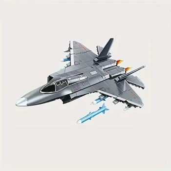 Конструктор военный самолет J-35 Fighter истребитель на 621 деталей 39 см (586)