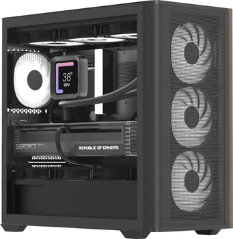 Корпус AeroCool D301A-G-BK-v2 Black (ACCS-DS03043.11)