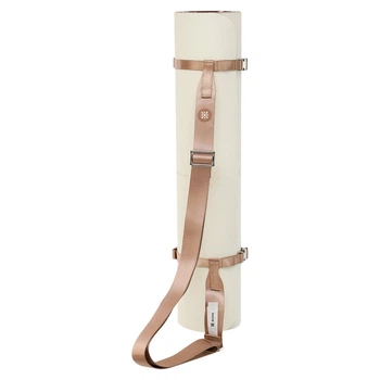 Ремень-стяжка для переноски коврика BLOOM YOGA MAT STRAP LB7084 Коричневий