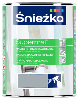 Эмаль Sniezka Supermal масляно-фталевая стальная RAL 7001 0.8 л