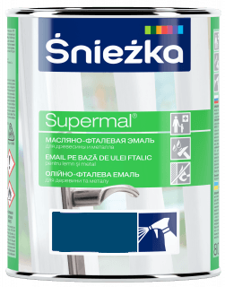 Эмаль Sniezka Supermal масляно-фталевая темно-синяя F530 0.8 л