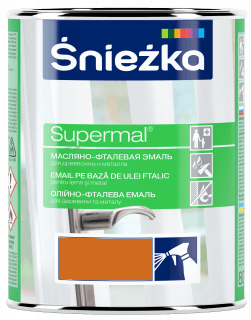 Эмаль Sniezka Supermal масляно-фталевая оранжевая F550 0.8 л