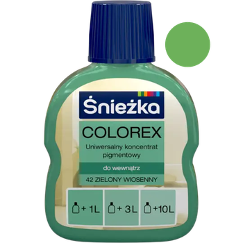 Колір Sniezka "COLOREX" зелений весняний 100мл №42