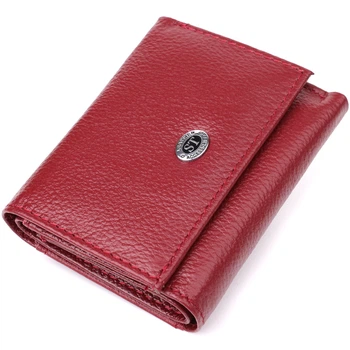 Миниатюрный женский кошелек из натуральной кожи ST Leather bg230fash82 Бордовый