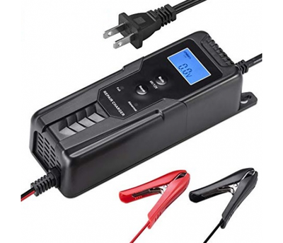 Автоматичний ЗП для акумулятора 6V - 12V, R12, 100-240V, 0,45-10А, LCD, клеми (AGM - GEL - Lead)
