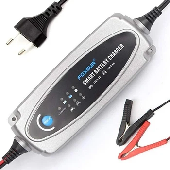 Автоматичне ЗУ для акумулятора Foxsur FBC1236 6V - 12V, 100-240V, 0,2-10A, клем (AGM - GEL - Lead)