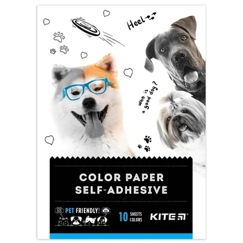 Папір кольоровий A5 самоклейкий Kite Dogs K22-294,