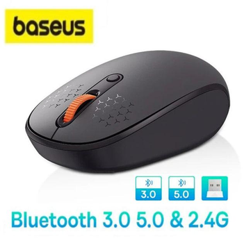 Беспроводная мышь Baseus F01B Tri-Mode Wireless Mouse 2.4G/BT5.0+BT3.0, 800-1200-1600dpi (B01055503833-00) Grey