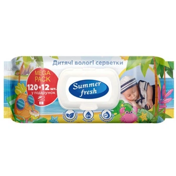 Дитячі вологі серветки Summer Fresh 120 шт. (129134)