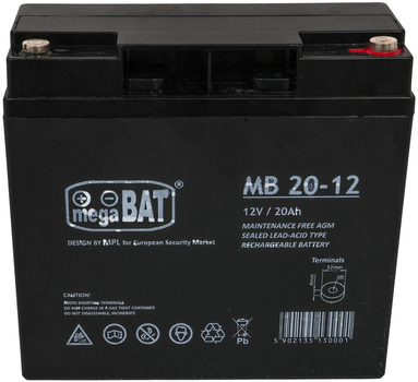 Гелевий акумулятор MegaBat 12V/20Ah (5902135130001)