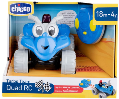 Машинка на радіокеруванні Chicco Turbo Team з пультом QUAD Синя (8058664168095)