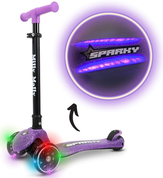 Самокат дитячий Milly Mally триколісний SPARKY фіолетовий 6249 (5907090700344)