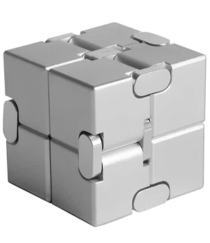 Бесконечный кубик RESTEQ, антистресс Infinity Cube 38 мм. Игрушка-антистресс из алюминиевого сплава