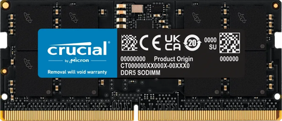 Оперативная память Crucial SODIMM DDR5-5600 65536MB PC5-44800S Black (CT64G56C46S5)