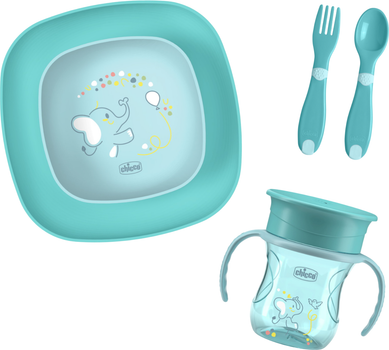 Набір посуду Chicco Set Pappa 12м+ Блакитний (16201.25)