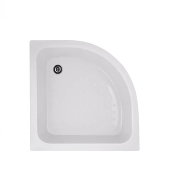 Поддон душевой Lidz KAPIELKA 80x80 полукруглый с панелью для ванной комнаты акриловый поддон с сифоном (600120)