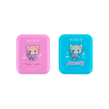 Набір точилок 24 шт. Точилка з контейнером прямокутна Kite Aggretsuko AR24-116 4063276228413