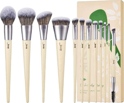 Набір пензлів для макіяжу Jessup Eco-Friendly Makeup T327 12 шт (ZES6971093063279)