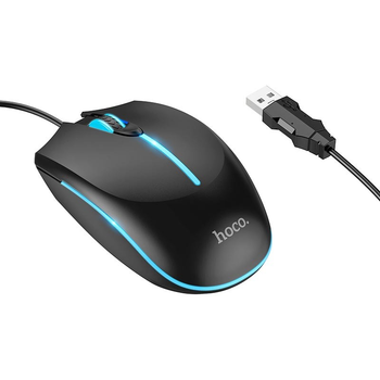 Мышь компьютерная HOCO GM37 Wonderful gaming проводная, RGB-подсветка Черный