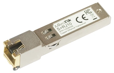 Интерфейсный модуль MikroTik S+RJ10 SFP+ 10 Гбит/с металл 200 м (S+RJ10)