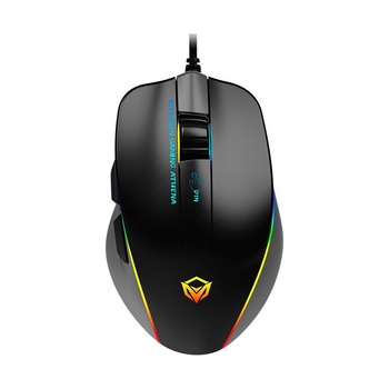 Миша комп'ютерна ігрова MEETION GM23 з RGB-підсвічуванням 12800 DPI дротова USB 1.8м Чорний