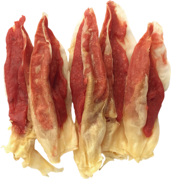 Лакомство для собак Lucky Star Кроличье ухо с мясом утки (≈40- 42 шт) 500 г (4820144201226)