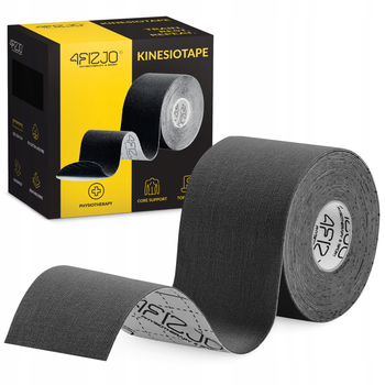 Стрічка кінезіологічна (кінезіо тейп) 4FIZJO 5 см x 5 м Black (P-5907739315977)