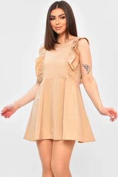 Сарафан женский однотонный бежевого цвета Fashion размер 44 (202096)