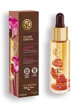 Восстановительная масляная сыворотка с лепестками роз и 30 маслами Riche Creme Yves Rocher, 30 мл