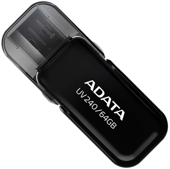 Флеш память USB ADATA UV240 64GB Black (AUV240-64G-RBK)