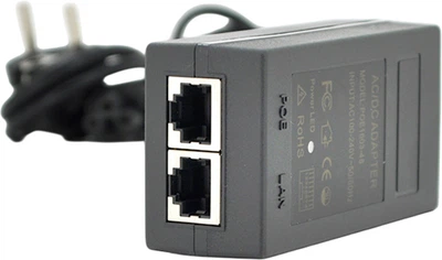 POE інжектор Voltronic 24 В 1 A 24 Вт з портами Ethernet 10/100 Мбіт/с + кабель живлення (YT00417)