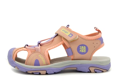 Босоножки для девочки EeBb Персиковый, фиолетовый (9019 peach-purple (34 (22,5 см))