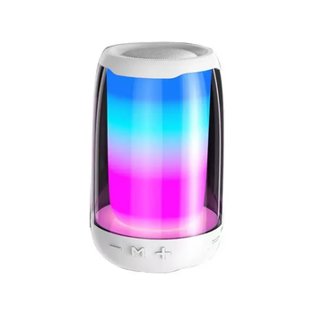 Портативная колонка 8893AW Bluetooth с подсветкой 5 Вт IPX5 Белая