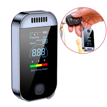 Цифровий алкотестер з LCD дисплеєм та USB зарядкою Портативний Брелок