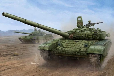 Збірна модель 1/16 Танк T-72B1 З реактивною бронею Контакт-1 Trumpeter 00925
