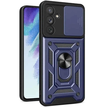 Протиударний чохол Armor Ring + захиcт камери для Samsung Galaxy M52 (M526) case Simon синій