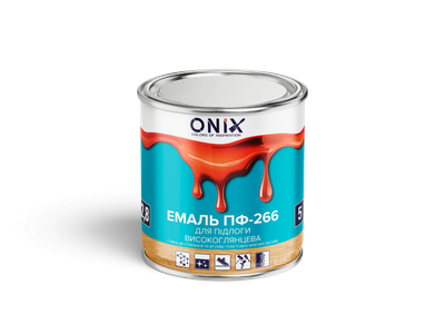 Емаль для підлоги ПФ-266 Жовто-коричневий 2.8 кг ТМ Onix