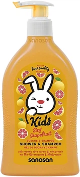 Шампунь-гель 2в1 з ароматом грейпфрута - Sanosan Kids Grapefruit Shower & Shampoo 400ml (400ml) (1276504-1252023112-2)