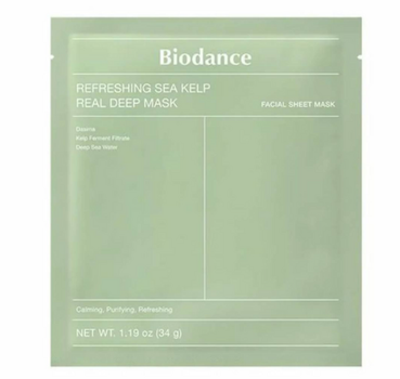 Маска гидрогелевая освежающая с водорослями Biodance Refreshing Sea Kelp Real Deep Mask 34 г