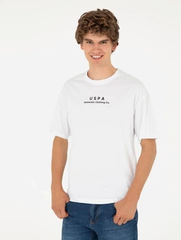 Футболка хлопковая длинная мужская U.S. Polo Assn G081SZ011-000-2006915(beyaz) M Белая (8683857761281)
