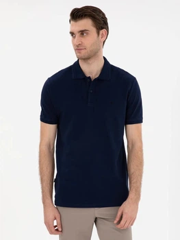 Поло длинное мужское Pierre Cardin G021GL011-000-2186292(lacivert) XL Темно-синее (8683858466697)