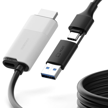 Внешняя карта видеозахвата (кабель) HAGiBiS HDMI на USB / Type-C 1080P@60fps 100W PD (UHC10)
