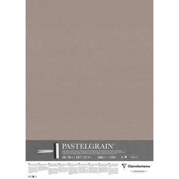 Лист Clairefontaine PastelGrain Dark Grey (Темно-сірий), 50х70 см
