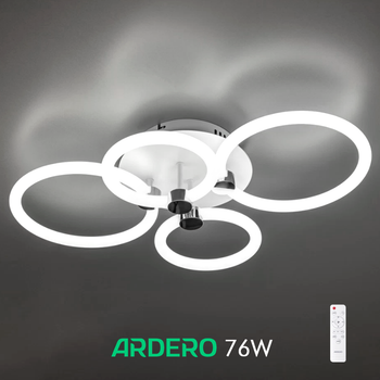 Люстра FELICITY 76Вт AL6134 ARD белая с хромом Ardero 2700К-6500К 8450Lm LED с пультом ДУ 615х415х130мм