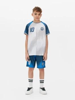 Футболка Primark 1413903 бело-синий 158см