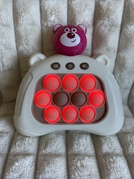 Игра Finger Press Pop-It Console Розовый Мишка. Электронный поп ит. Поп ит