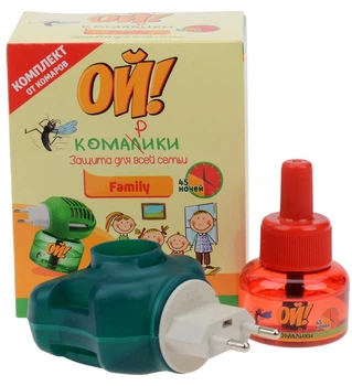 Комплект Електрофумігатор+рідина віід комарів Ой! Комарики FAMILY 30 мл.