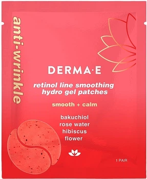 Гідрогелеві патчі з ретинолом для розгладжування зморшок - Derma E Retinol Line Smoothing Hydro Gel Patches 10шт (1457928-34921846)